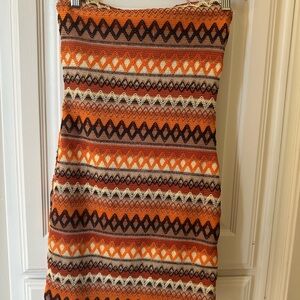 Colorful Zigzag Patterned strapless dress